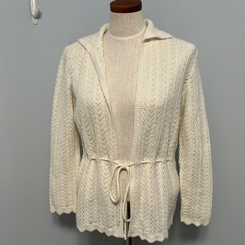 Vintage Long Sleeve Cuddle Knit Open Sweater